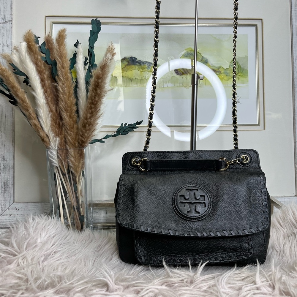 Tory Burch Black Crossbody Bag with Chain Strap